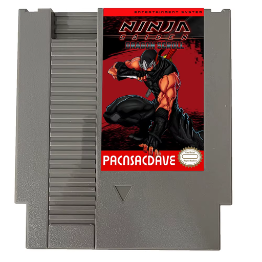 🐉 Ninja Gaiden Dragon Scroll NES Cart - 72-Pin Game Cartridge for NES Console