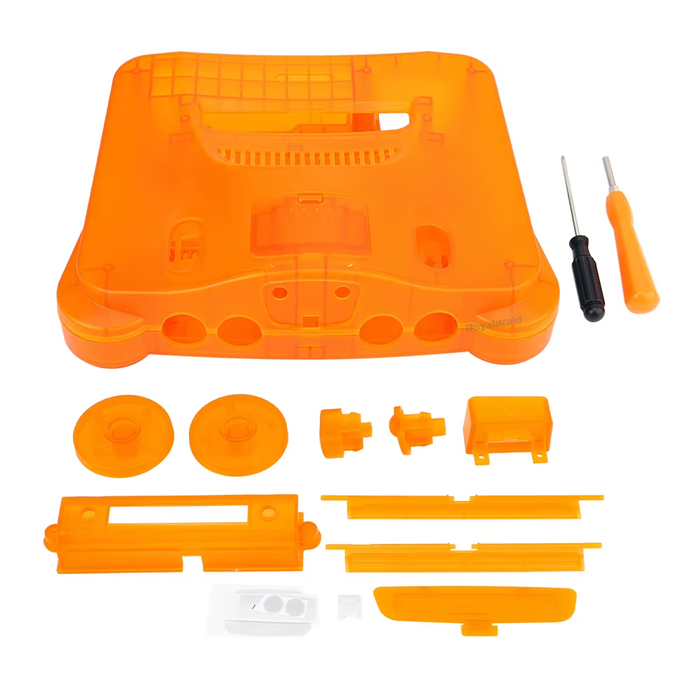 🔧 Transparent Orange or Purple N64 Console Shell Replacement Case 🎮