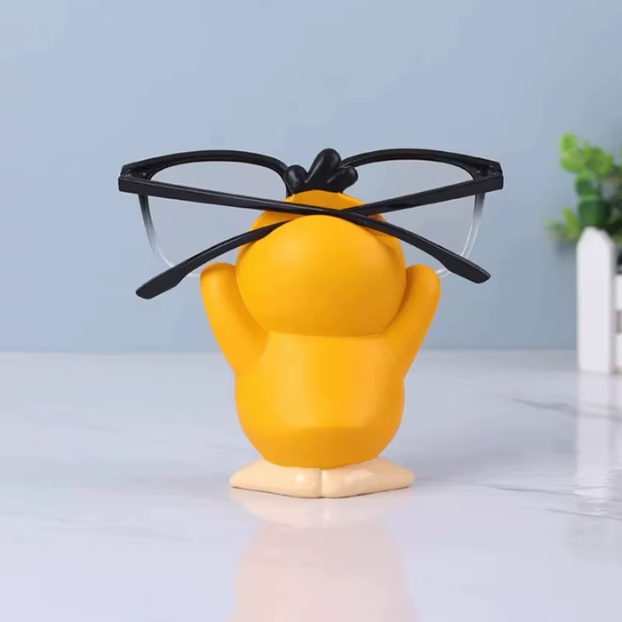 Miniso Pokémon Psyduck Glasses Stand Cute Desk Ornament Display Figure
