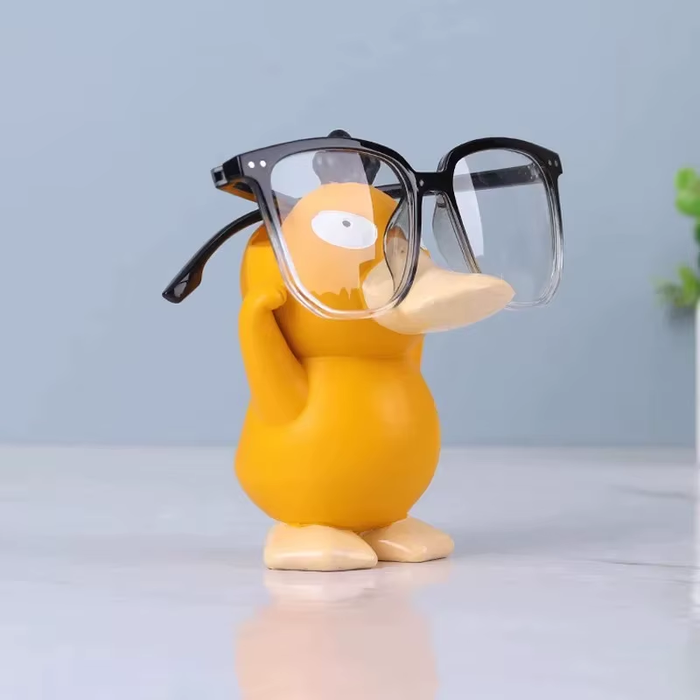 Miniso Pokémon Psyduck Glasses Stand Cute Desk Ornament Display Figure