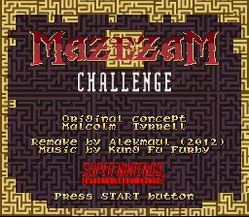 Mazezam Challenge SNES Game 16-Bit Puzzle Adventure Cartridge for Console