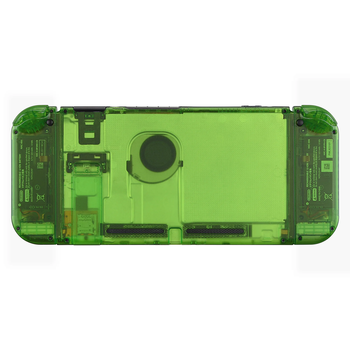 Transparent Green Switch Shell Case w/ Buttons for Console + Joy-Cons