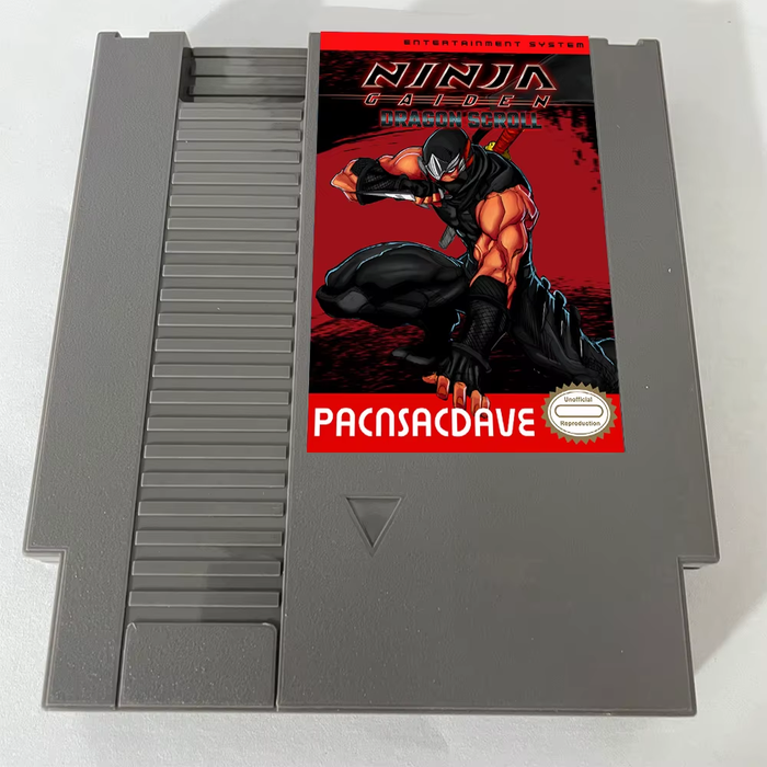 🐉 Ninja Gaiden Dragon Scroll NES Cart - 72-Pin Game Cartridge for NES Console