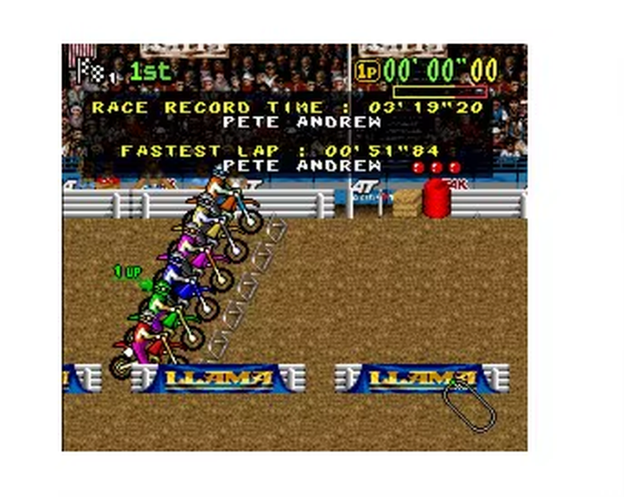 Moto X SNES 16-Bit Motocross Racing Game Cartridge for Super Nintendo