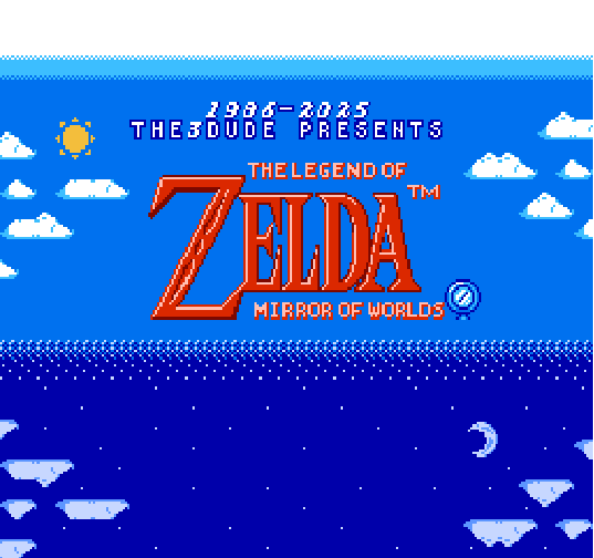 Zelda Mirror of Worlds NES 8Bit Game Cartridge for Nintendo Console