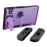 Atomic Purple Back Shell Case for Nintendo Switch Console w/ Kickstand
