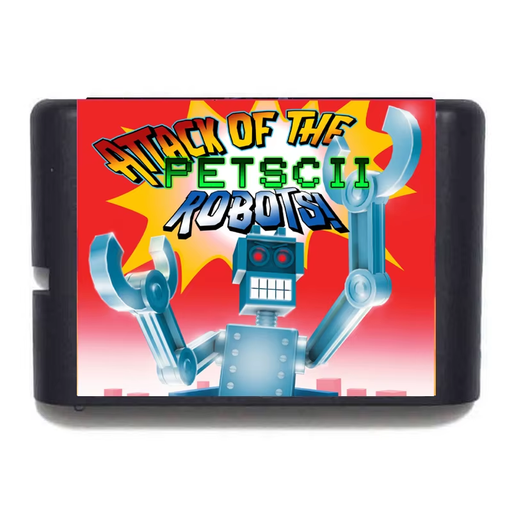 🤖 Attack of the PETSCII Robots – 16-Bit MD Game Cartridge – For Sega Genesis
