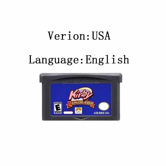 Kirby GBA Game Cart – Amazing Mirror & Nightmare in Dream Land – For GBA / NDS