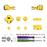 ✨ Full Set Buttons for Game Boy Advance SP | Chrome Gold Replacement Kit