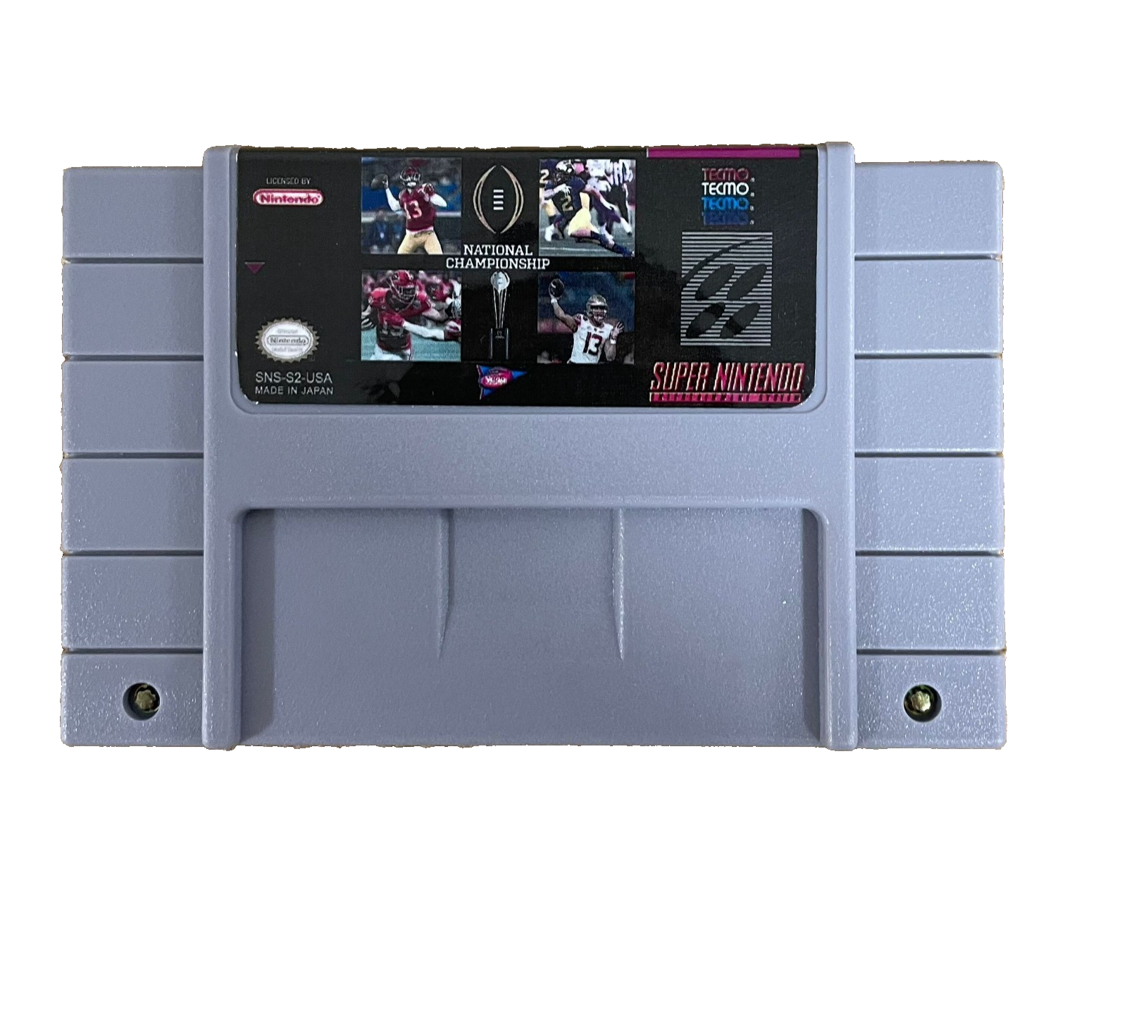 Tecmo NCAA 2023 Nat Champion Edition SNES 16-Bit US Version Game Card
