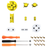 ✨ Chrome Gold Button Set | For Game Boy Color GBC Console Replacement Mod
