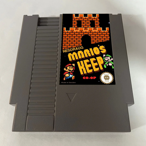 🧩 Mario’s Keep Co-Op – NES 8-Bit Game Cartridge | Puzzle Platformer Challenge