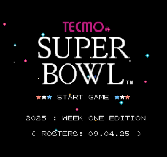 🏈 Tecmo Super Bowl 2026 VANILLA Edition NES – Updated for 2025-26 Season