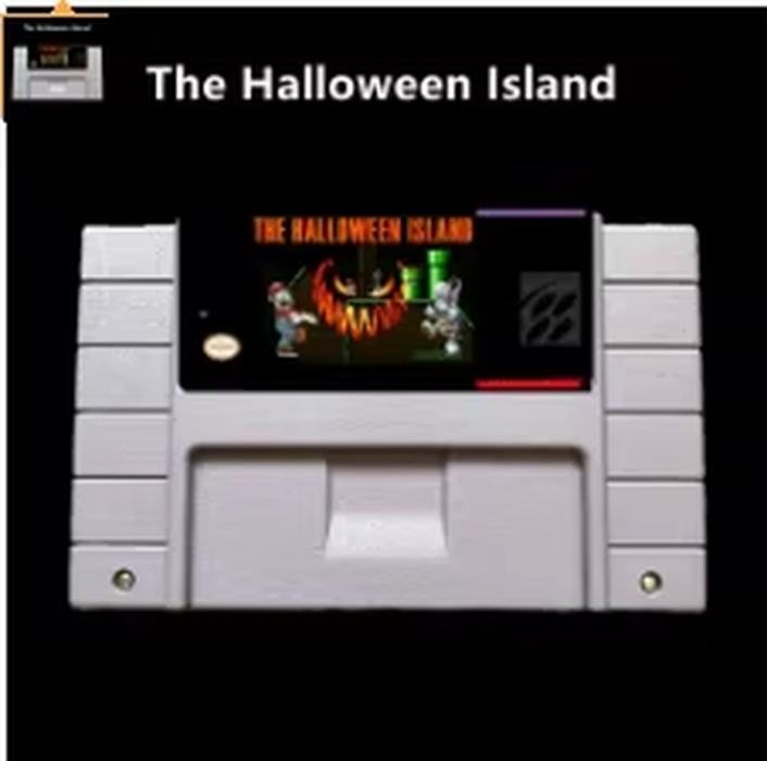 The Halloween Island SNES 16-Bit Game Cartridge USA NTSC 46-Pin Version