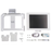 Wii 8" Portable LCD Screen Kit 🎮 w/ HDMI Converter + Speakers + Foldable Stand