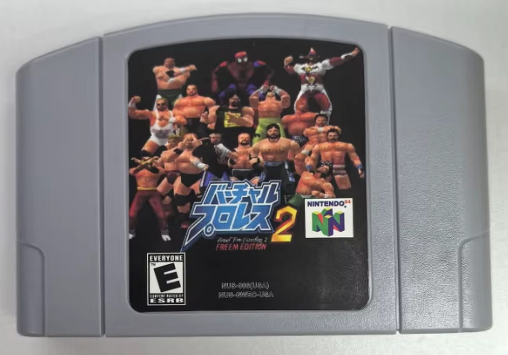 Virtual Pro Wrestling 2 FREEM Edition N64 Game Cartridge USA Version