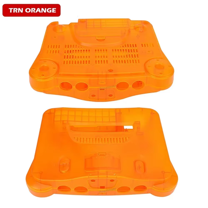 🔧 Transparent Orange or Purple N64 Console Shell Replacement Case 🎮