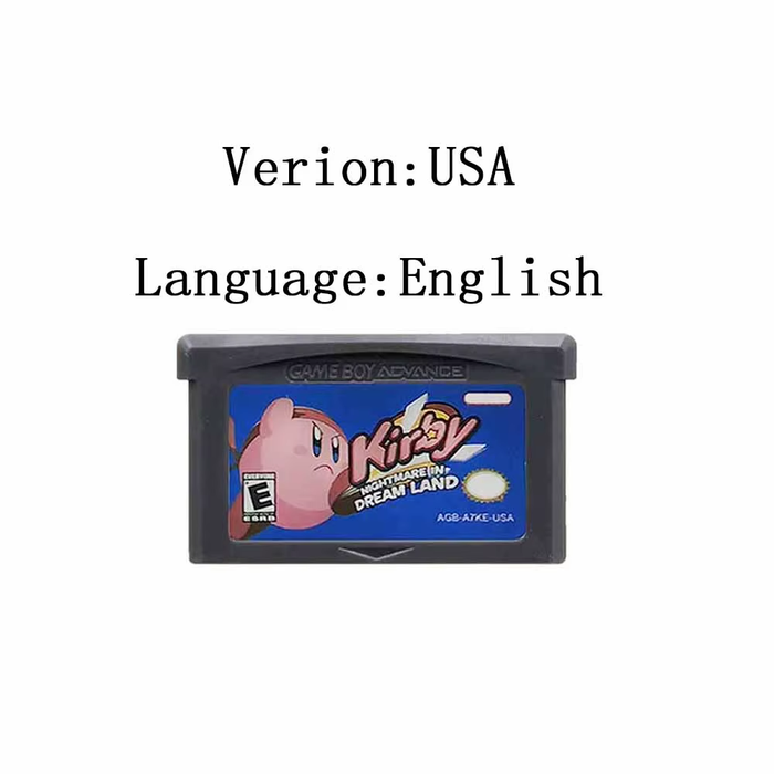 Kirby GBA Game Cart – Amazing Mirror & Nightmare in Dream Land – For GBA / NDS