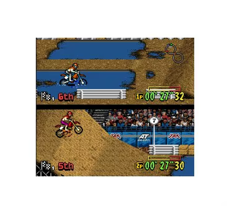 Moto X SNES 16-Bit Motocross Racing Game Cartridge for Super Nintendo