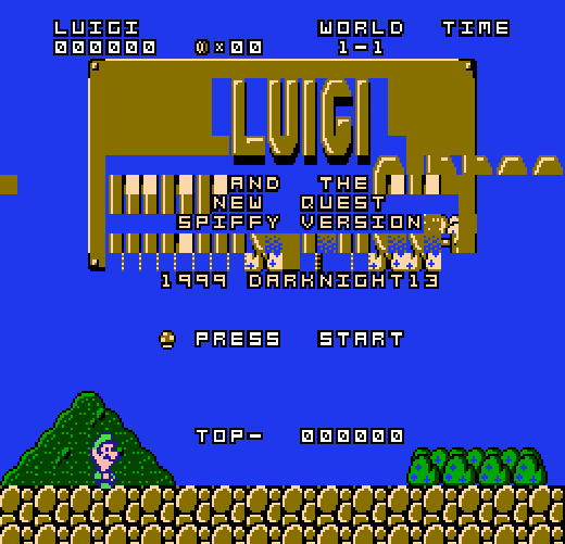 Luigi and the New Quest – NES 8-Bit Game Cart  – 72 Pin