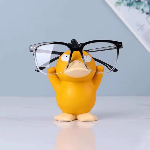 Miniso Pokémon Psyduck Glasses Stand Cute Desk Ornament Display Figure