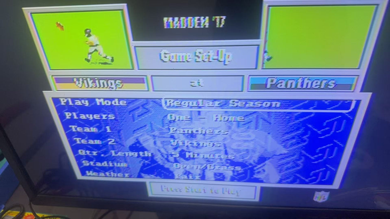 Madden 27 Genesis team select screen