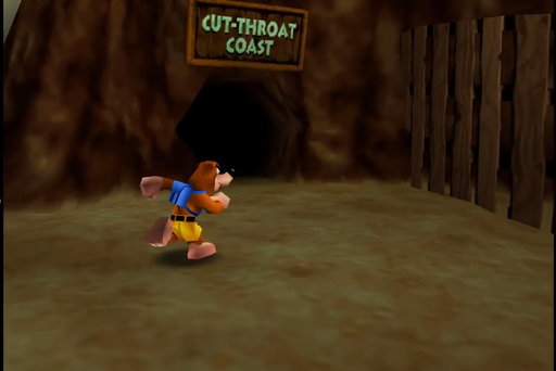 Banjo-Kazooie Cut-Throat Coast title screen on Nintendo 64