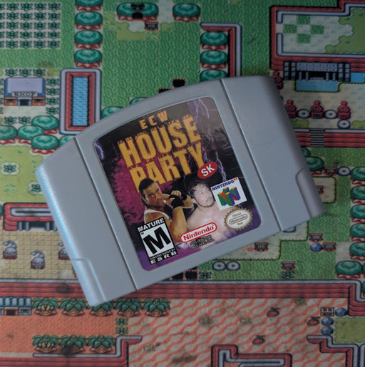 ECW House party SK real cartridge rom hack cart from BJs Game Vault romhack cartridge