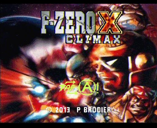 F-Zero X Climax title screen on Nintendo 64