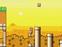 Super Mario game screen with character on pipe, yellow background, and overlay with social media icons.