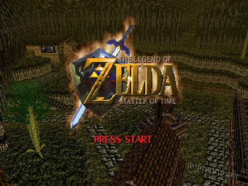 The Legend of Zelda Master of Time title screen on Nintendo 64