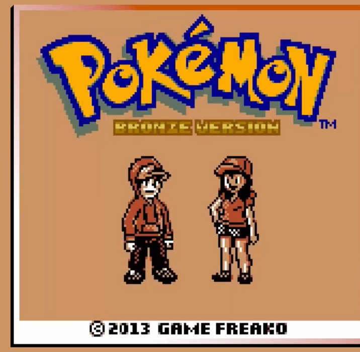 Pokemon Bronze title screen on Nintendo 64
