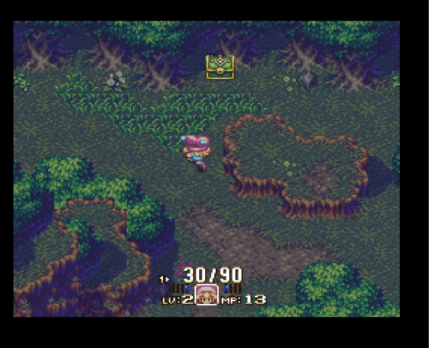 Screenshot of a video game with a character in a forest and a person on a webcam in the corner.