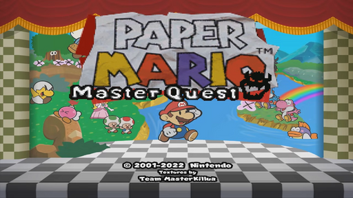 Paper Mario Master Quest title screen on Nintendo 64
