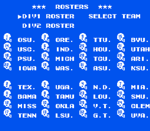 Tecmo Super Bowl NCAA 2K27 title screen with rebuilt college football intro