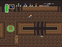 Pixelated game screen with character and inventory interface on a brown brick wall background