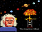 Pixelated image of a man with a mushroom cloud and planets in the background, labeled 'The Captive Mind'.