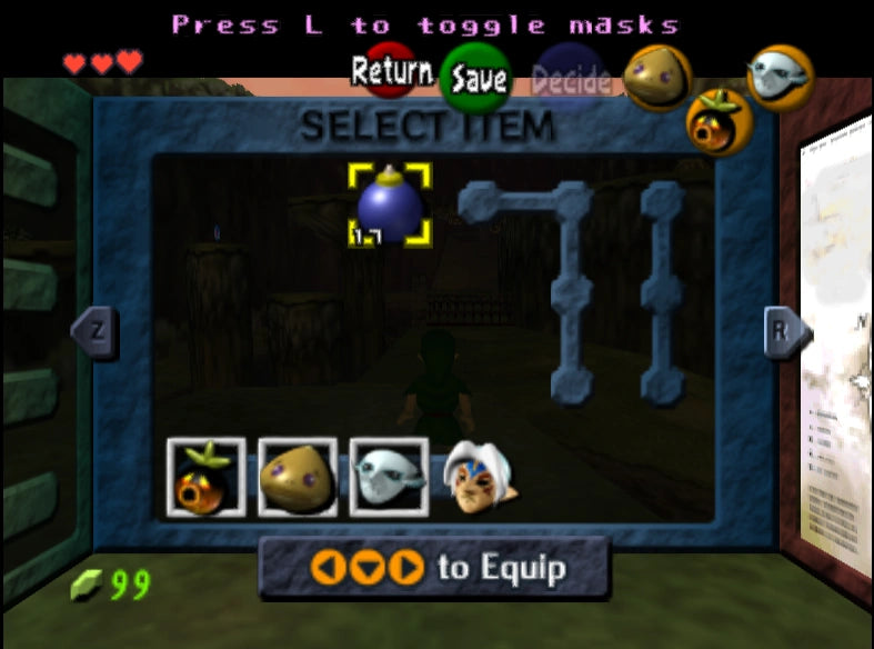 Zelda Transformation Masks - N64
