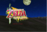 The Legend of Zelda: Ruinous Shards video game cover art with a small streamer inset in the top-left corner, showing the game title logo over a dark blue night sky and grassy landscape, with 'PRESS START' text below.