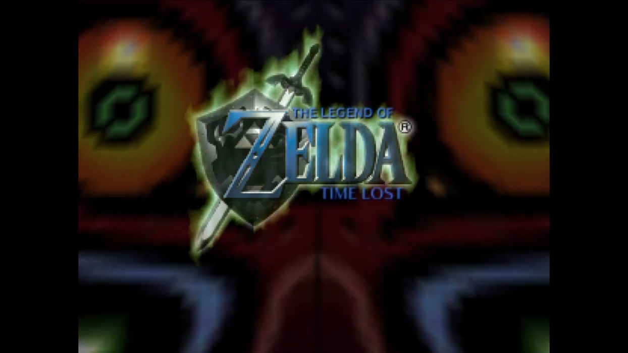 The Legend of Zelda Time Lost title screen on Nintendo 64