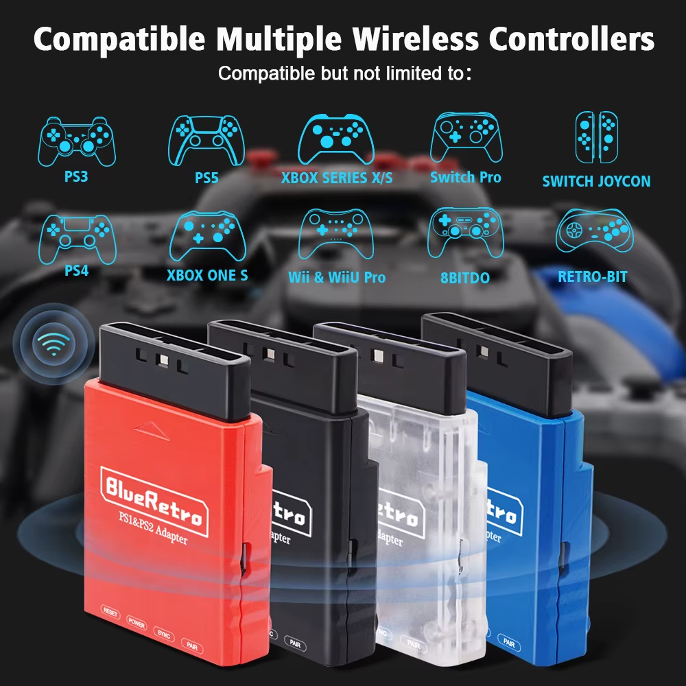blueretro-wireless-adapter-ps1-ps2-bluetooth-bjs-game-vault
