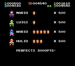 Mario Bros.4 Players Mode - NES