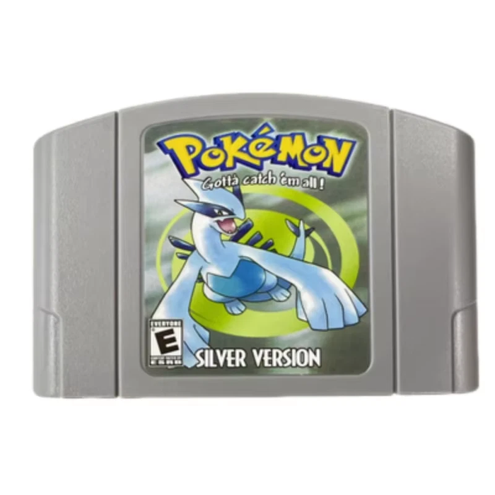 N64 64-Bit Pokémon Game Cartridge – Gold, Silver, Blue, Red, Yellow, Green