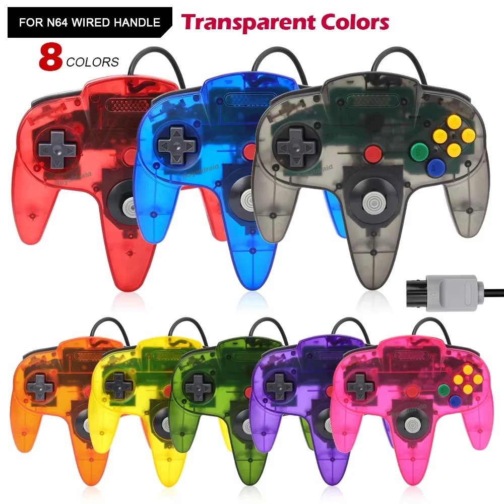 N64 Wired Controller – Retro Gamepad w/ 10-Button Layout | 8 Color Options