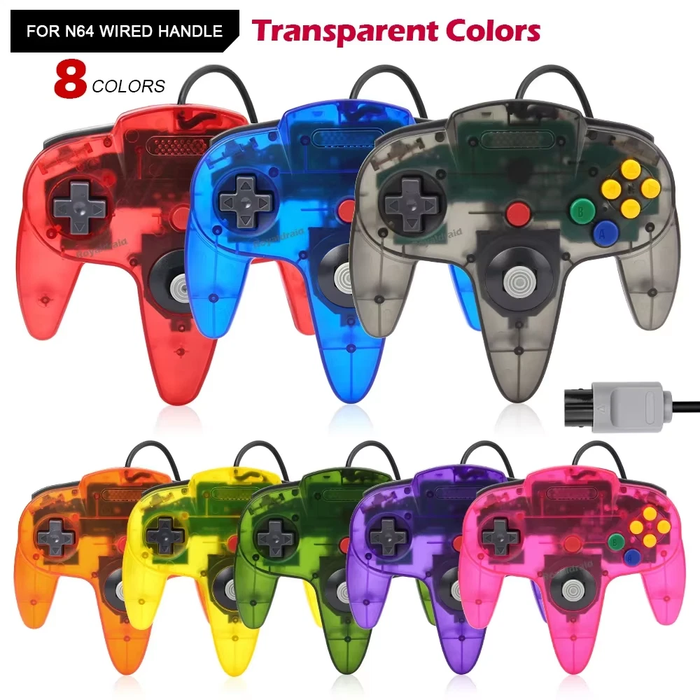 N64 Wired Controller – Retro Gamepad w/ 10-Button Layout | 8 Color Options