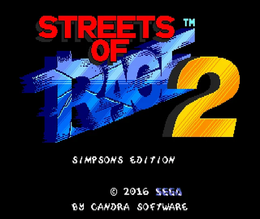 The Simpsons in Streets of Rage 2 – SEGA Genesis