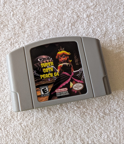 Super Goth Peach 64 N64 cartridge Super Mario 64 ROM hack