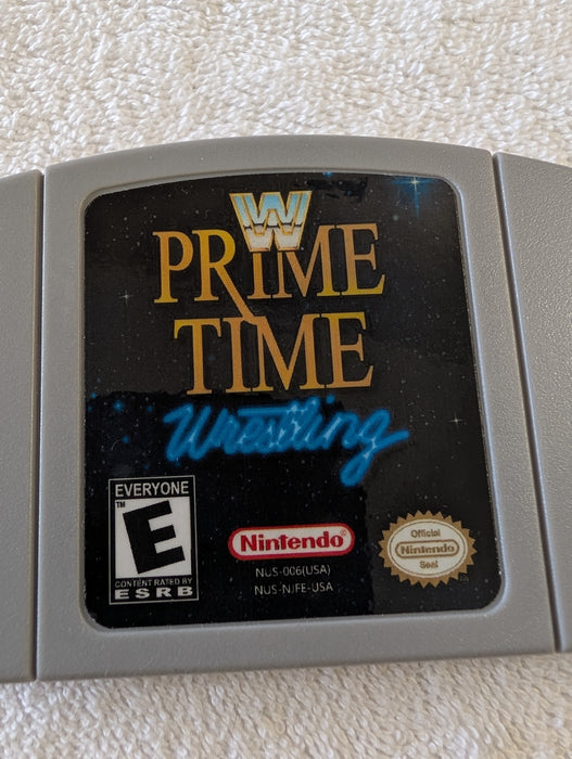 WWF Prime Time Wrestling N64 cartridge WrestleMania 2000 ROM hack close up